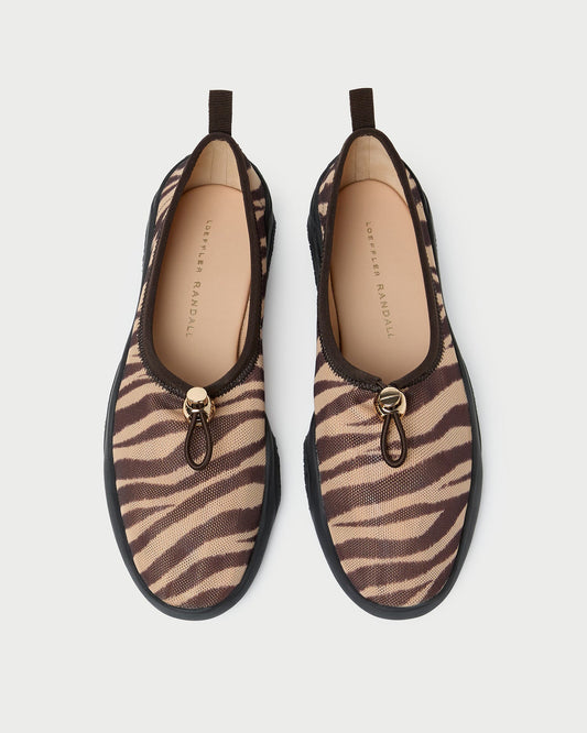 Loeffler Randall Raina Zebra Mesh Flat