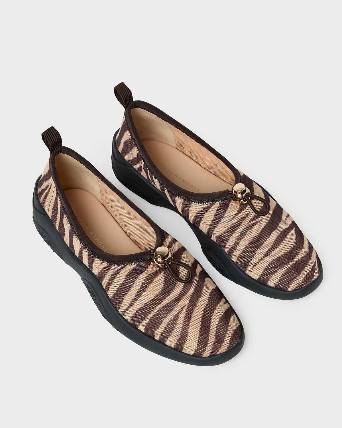 Loeffler Randall Raina Zebra Mesh Flat