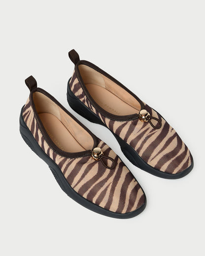 Loeffler Randall Raina Zebra Mesh Flat