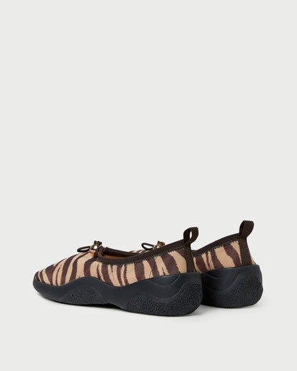 Loeffler Randall Raina Zebra Mesh Flat