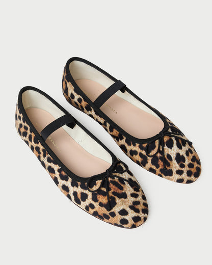 Loeffler Randall Leonie Leopard Jersey Ballet Flat