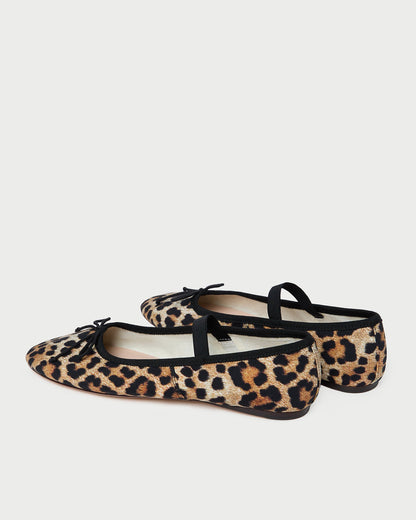 Loeffler Randall Leonie Leopard Jersey Ballet Flat