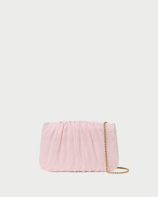 Loeffler Randall Brit Pink Flat Pleated Clutch