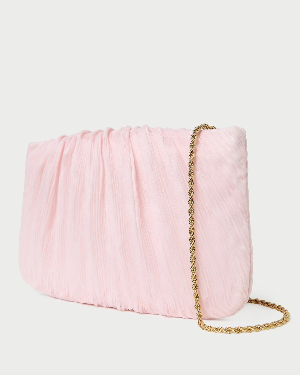 Loeffler Randall Brit Pink Flat Pleated Clutch