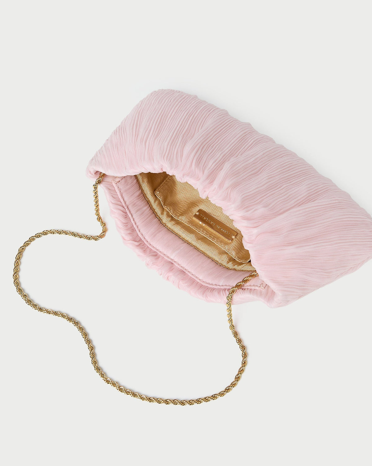 Loeffler Randall Brit Pink Flat Pleated Clutch