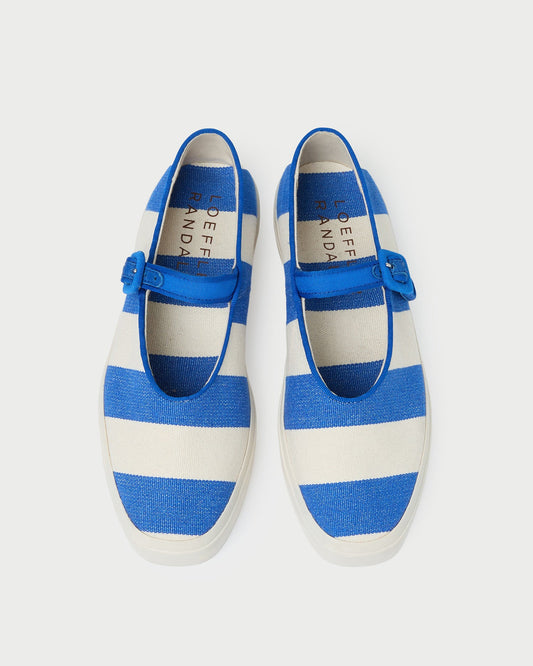 Loeffler Randall Cooper Blue Striped Mary Jane Sneaker