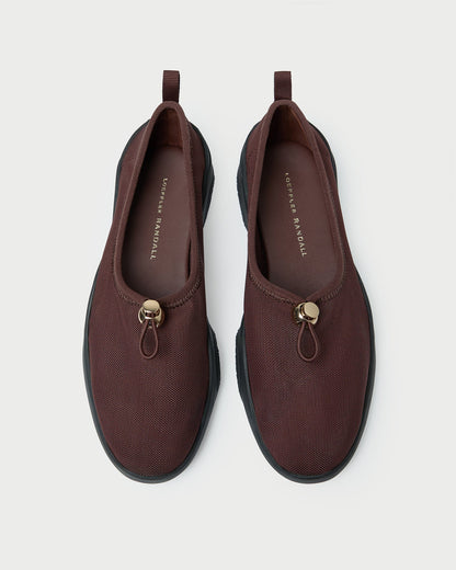Loeffler Randall Raina Dark Brown Mesh Flat