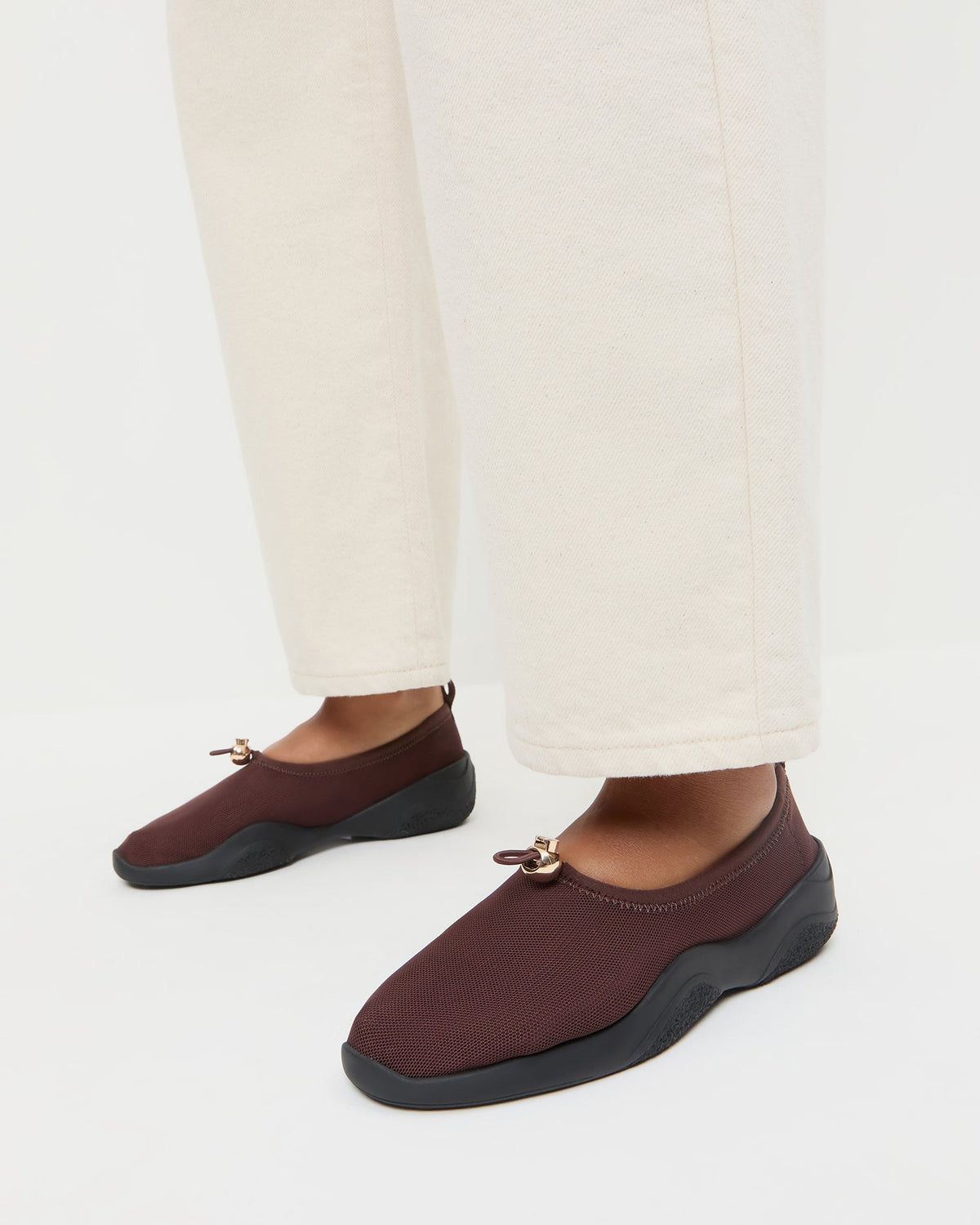 Loeffler Randall Raina Dark Brown Mesh Flat