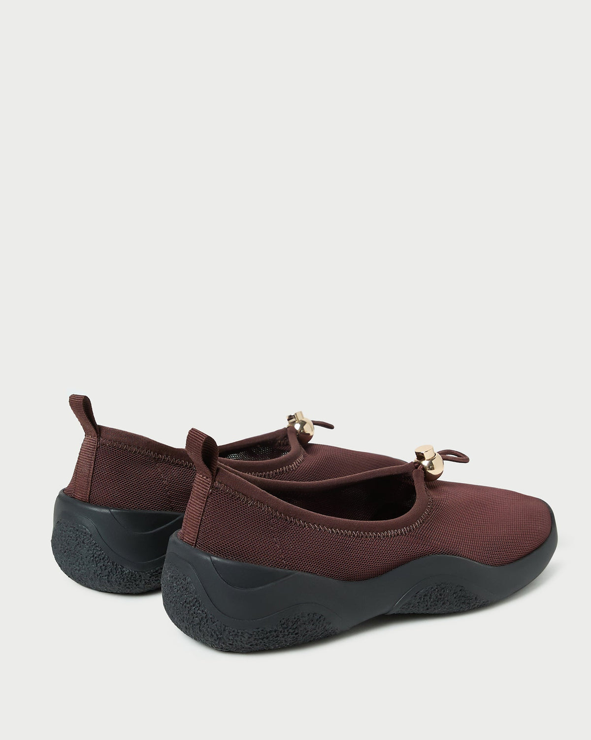 Loeffler Randall Raina Dark Brown Mesh Flat