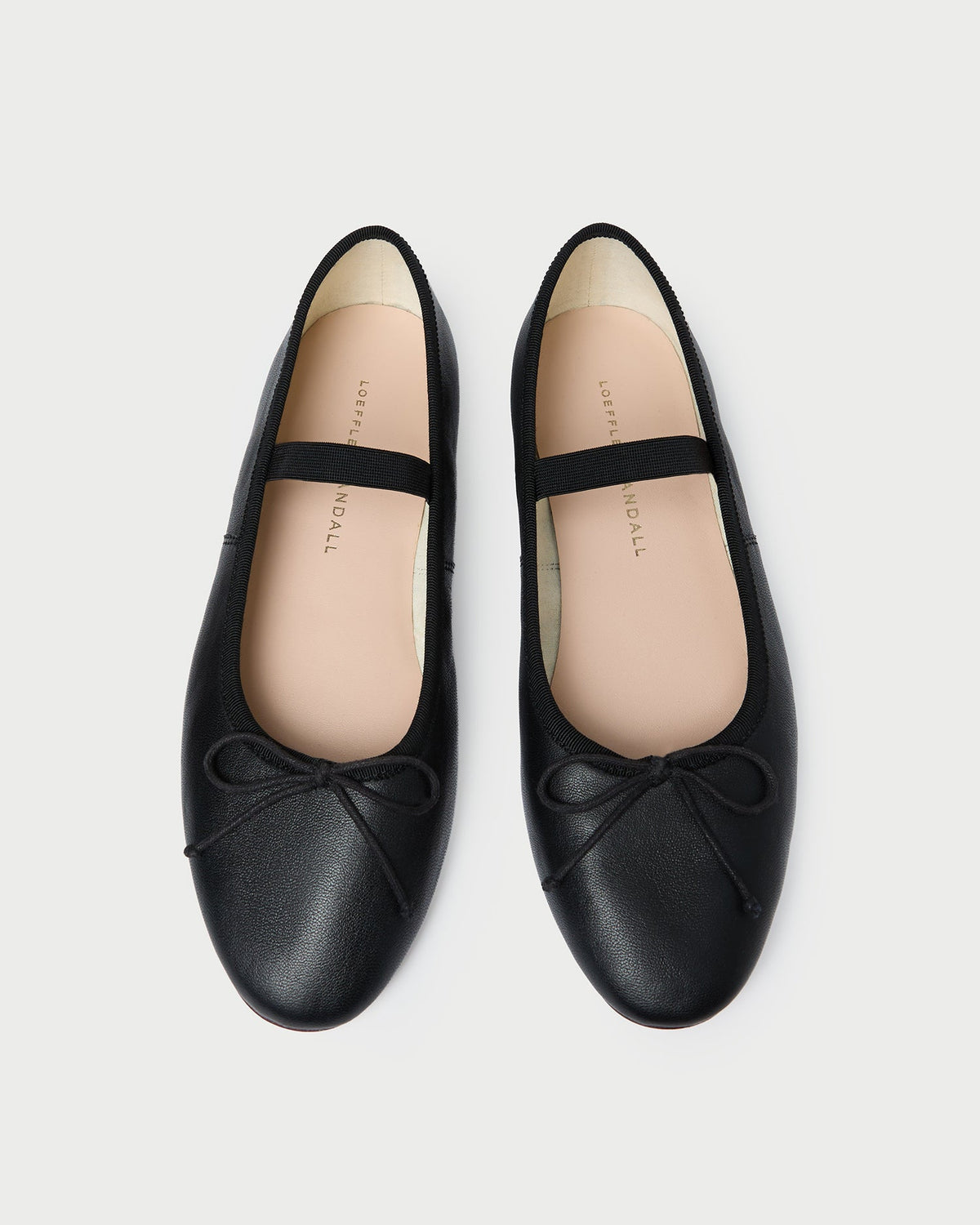 Loeffler Randall Leonie Black Leather Ballet Flat
