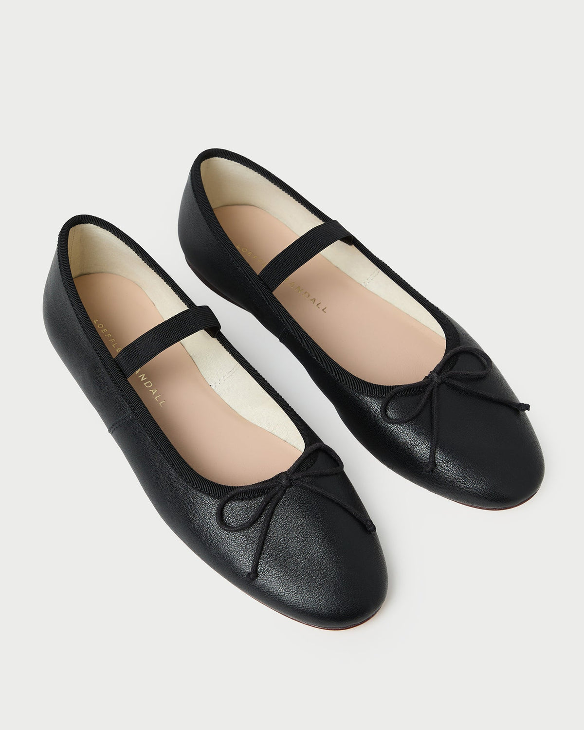 Loeffler Randall Leonie Black Leather Ballet Flat