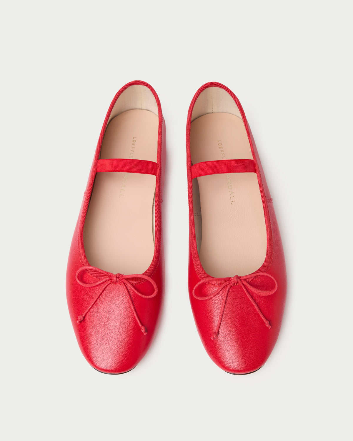 Loeffler Randall Leonie Red Leather Ballet Flat