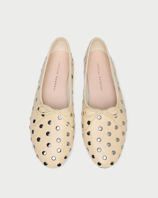 Loeffler Randall Landon Butter/Silver Ballet Flat