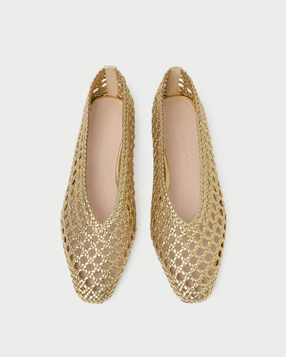 Loeffler Randall Emery Gold Ballet Flat