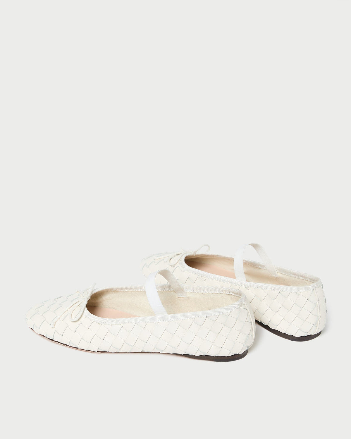Loeffler Randall Leonie Cream Woven Ballet Flat