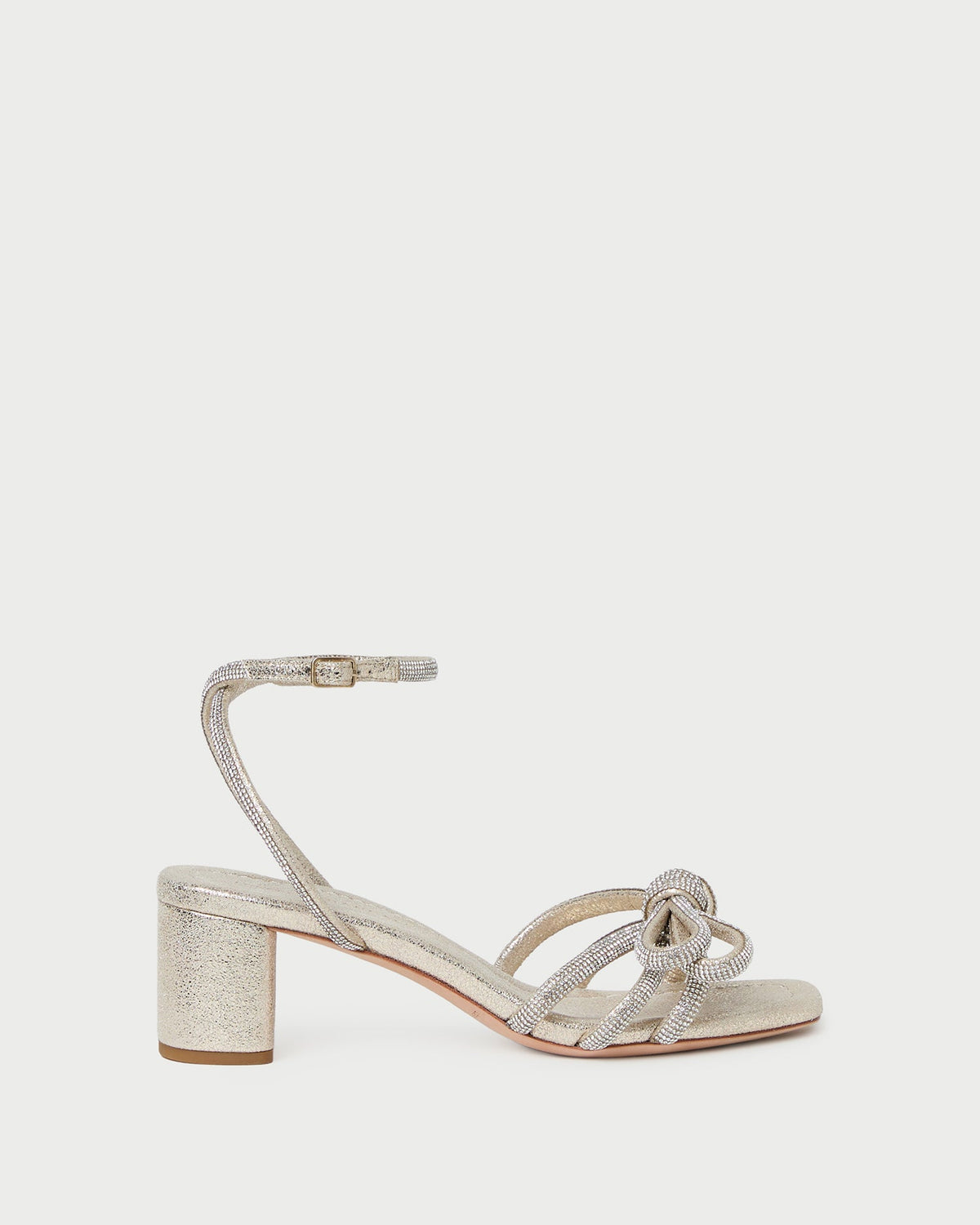 Loeffler Randall Mikel Cappuccino Bow Mid-Heel Sandal