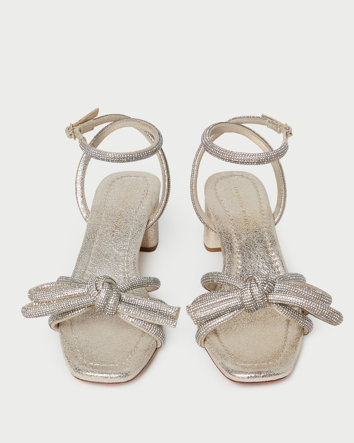 Loeffler Randall Mikel Cappuccino Bow Mid-Heel Sandal