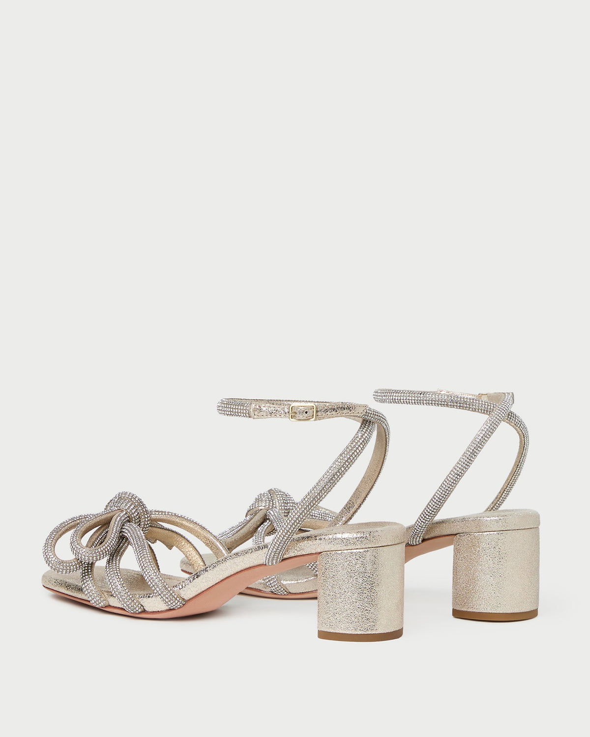Loeffler Randall Mikel Cappuccino Bow Mid-Heel Sandal