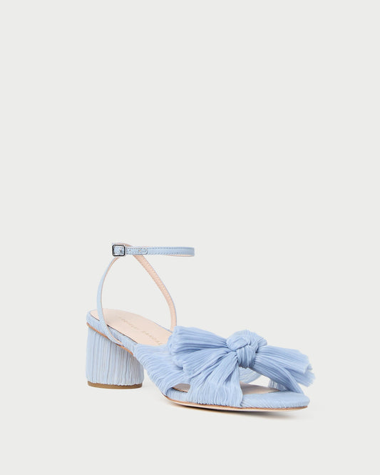 Loeffler Randall Dahlia Blue Pleated Bow Heel