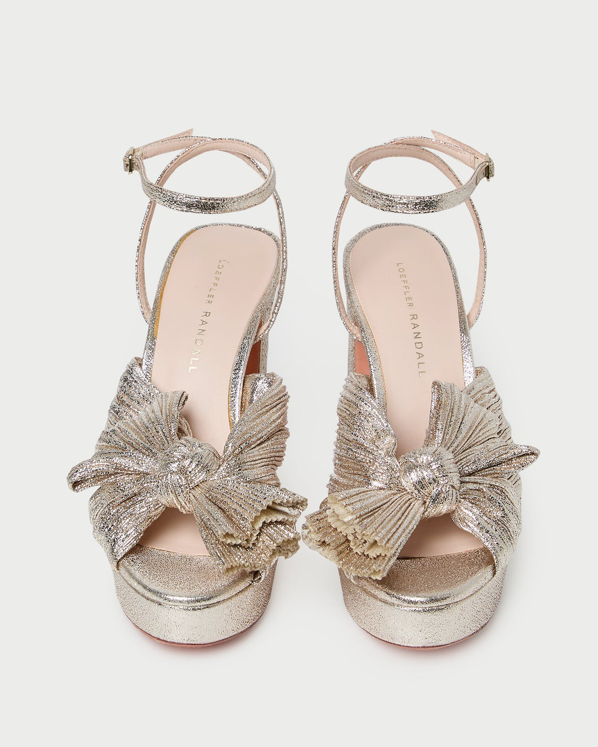 Loeffler Randall Natalia Champagne Platform Bow Heel