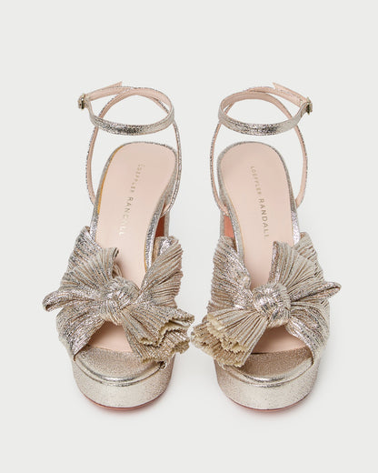 Loeffler Randall Natalia Champagne Platform Bow Heel