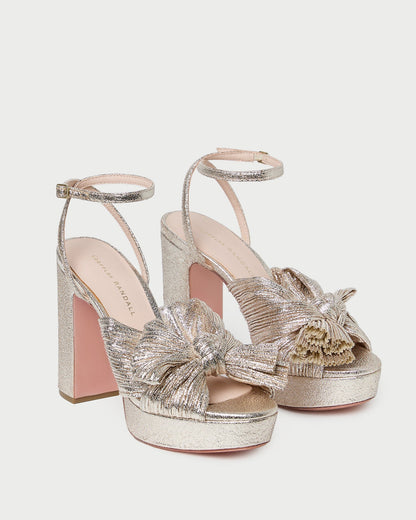 Loeffler Randall Natalia Champagne Platform Bow Heel