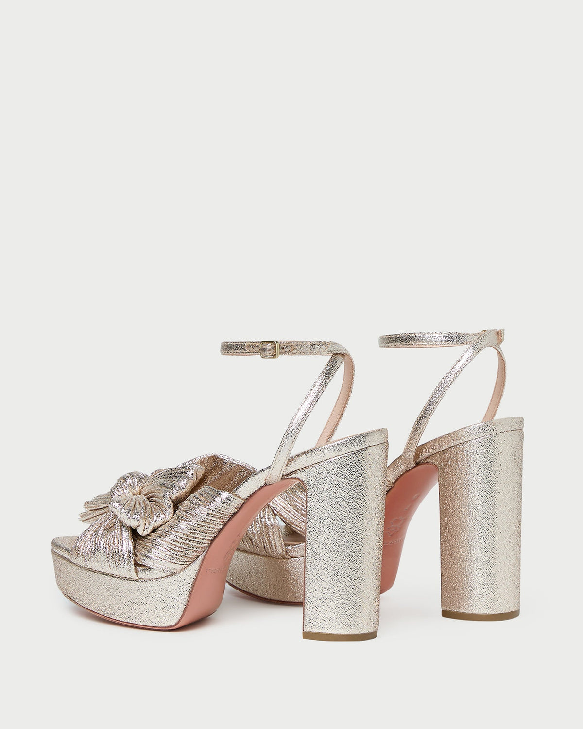 Loeffler Randall Natalia Champagne Platform Bow Heel