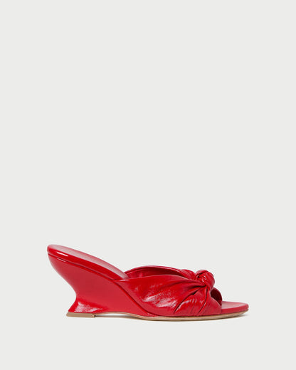Loeffler Randall Marsy Red Leather Knot Wedge