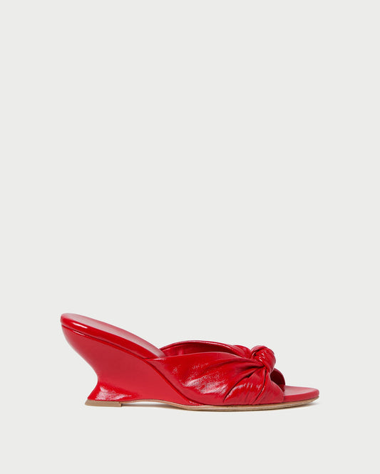 Loeffler Randall Marsy Red Leather Knot Wedge