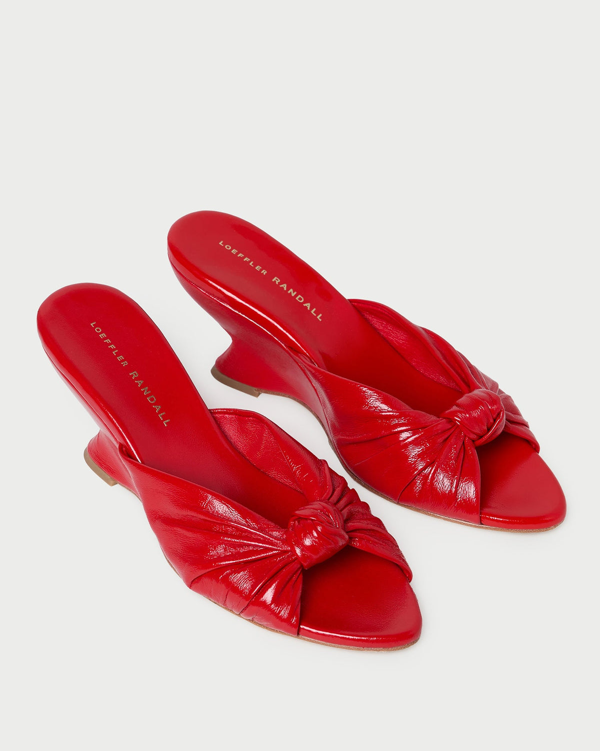 Loeffler Randall Marsy Red Leather Knot Wedge