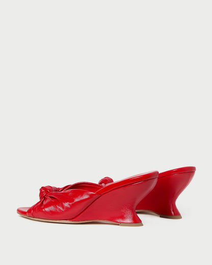 Loeffler Randall Marsy Red Leather Knot Wedge