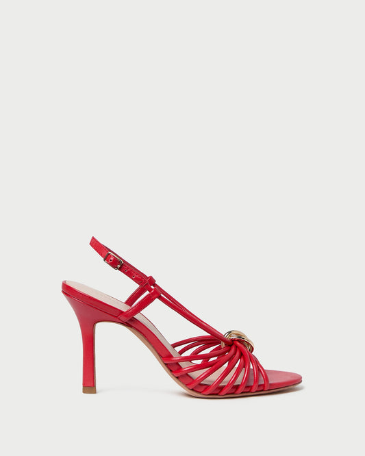 Loeffler Randall Mareka Red Leather Heeled Sandal