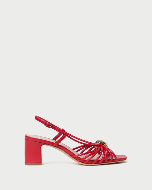 Loeffler Randall Minna Red Leather Heeled Sandal