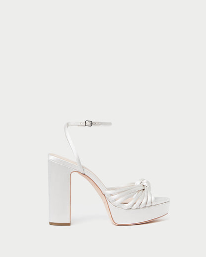 Loeffler Randall Rivka Cream Knot Platform Sandal