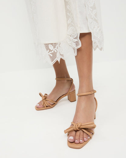 Loeffler Randall Mikel Dune Bow Mid-Heel Sandal
