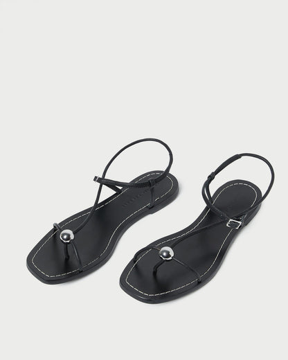 Loeffler Randall Lara Black Leather Sandal