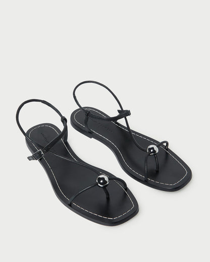 Loeffler Randall Lara Black Leather Sandal