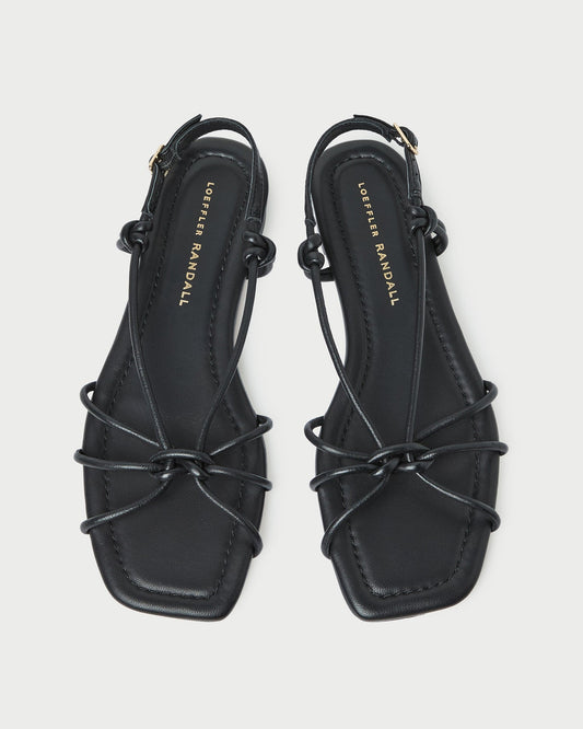 Loeffler Randall Karly Black Leather Strappy Sandal