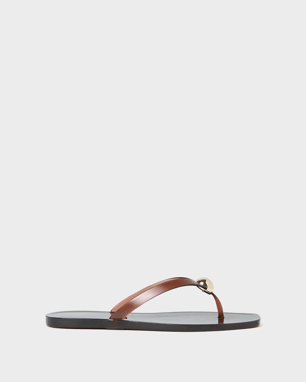 Loeffler Randall Jovie Brown Jelly Flip Flop