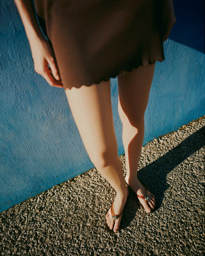 Loeffler Randall Jovie Brown Jelly Flip Flop