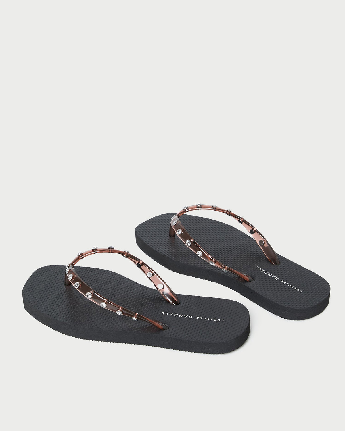 Loeffler Randall Taryn Brown Jelly Flip Flop