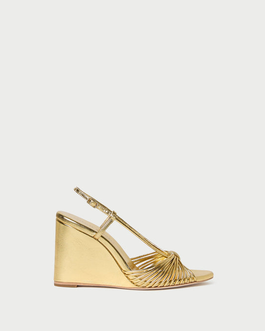 Loeffler Randall Marren Gold Leather Wedge