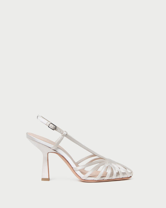 Loeffler Randall Alexandra Cream Slingback Heeled Sandal