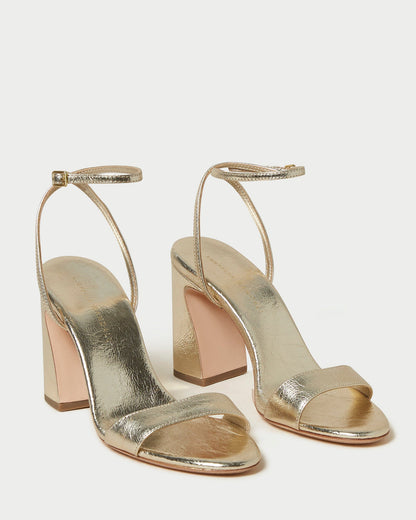 Loeffler Randall Malia Champagne Curved-Heel Sandal