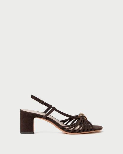Loeffler Randall Minna Brown Suede Heeled Sandal