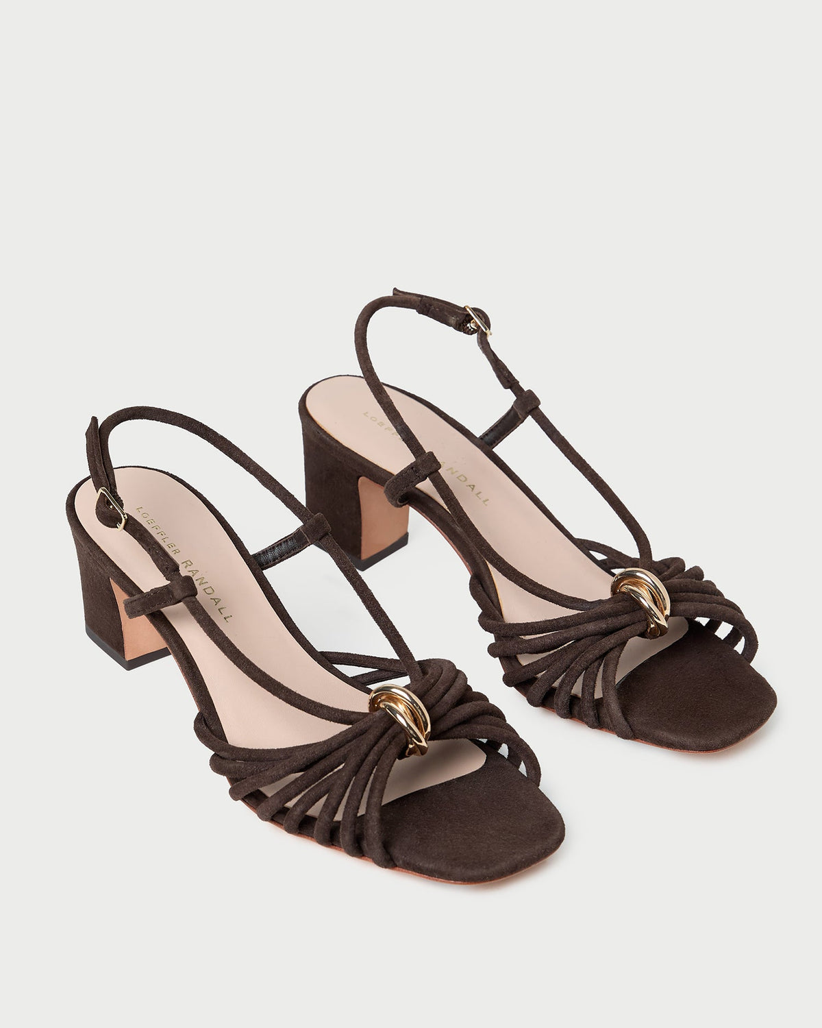 Loeffler Randall Minna Brown Suede Heeled Sandal
