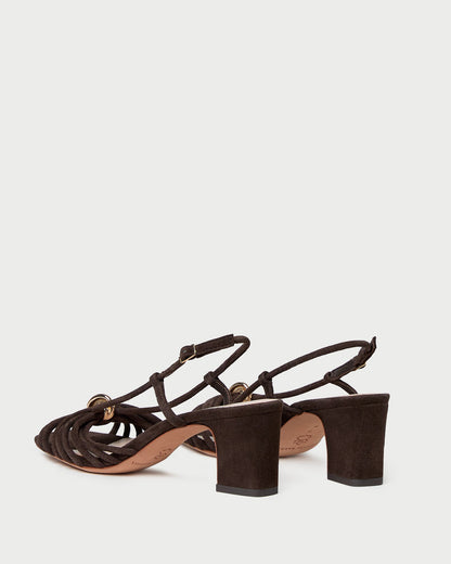 Loeffler Randall Minna Brown Suede Heeled Sandal