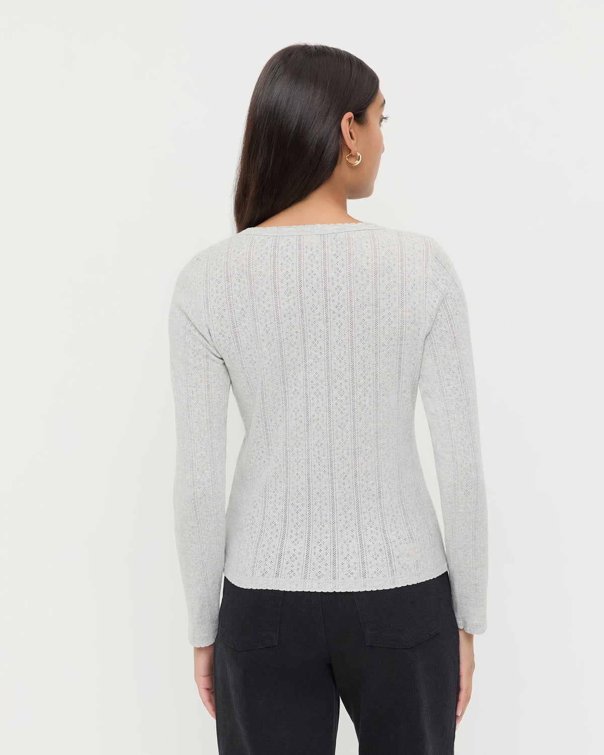 Loeffler Randall Ash Pointelle Cardigan