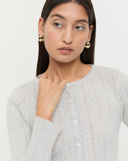 Loeffler Randall Ash Pointelle Cardigan