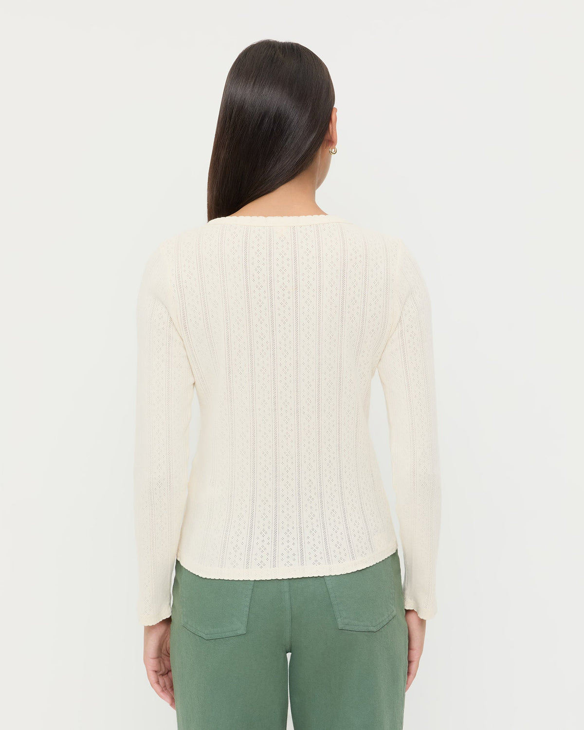 Loeffler Randall Ash Pointelle Cardigan